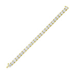 Lab-Grown Round Diamond Tennis Bracelet, 4-Prong, 14K Gold