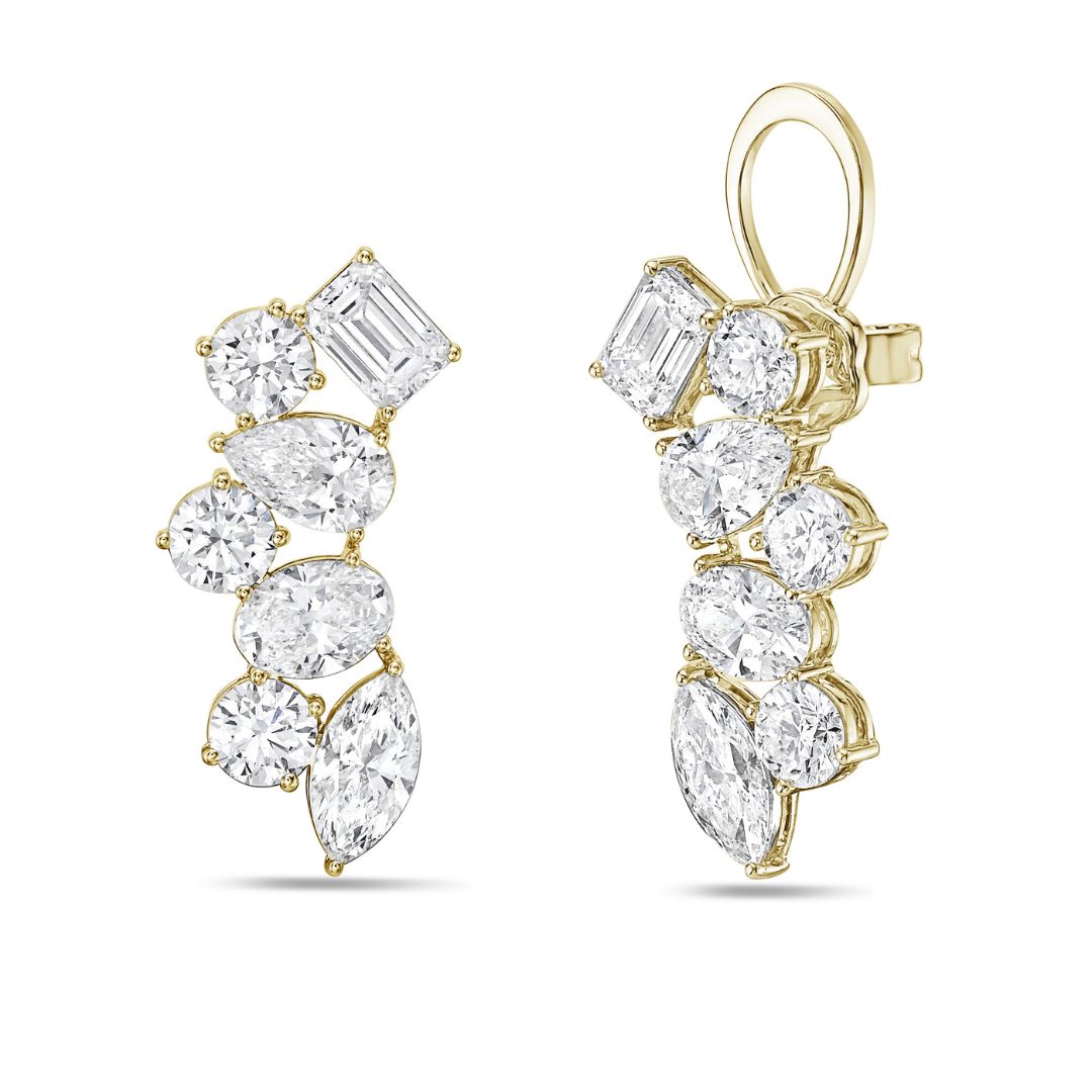 Lab Grown Multi-Cut Diamond Ear Crawlers