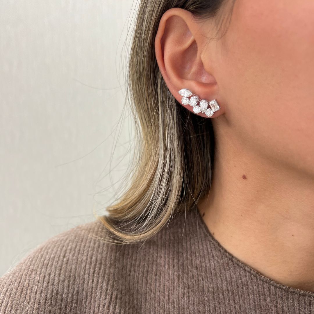 Lab Grown Multi-Cut Diamond Ear Crawlers