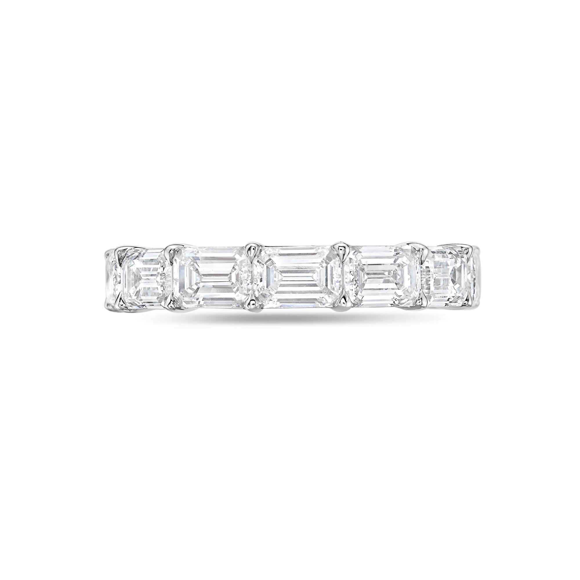 Lab Grown Emerald East West Eternity Band