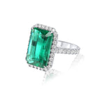 Emerald Halo Ring