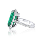 Emerald Halo Ring