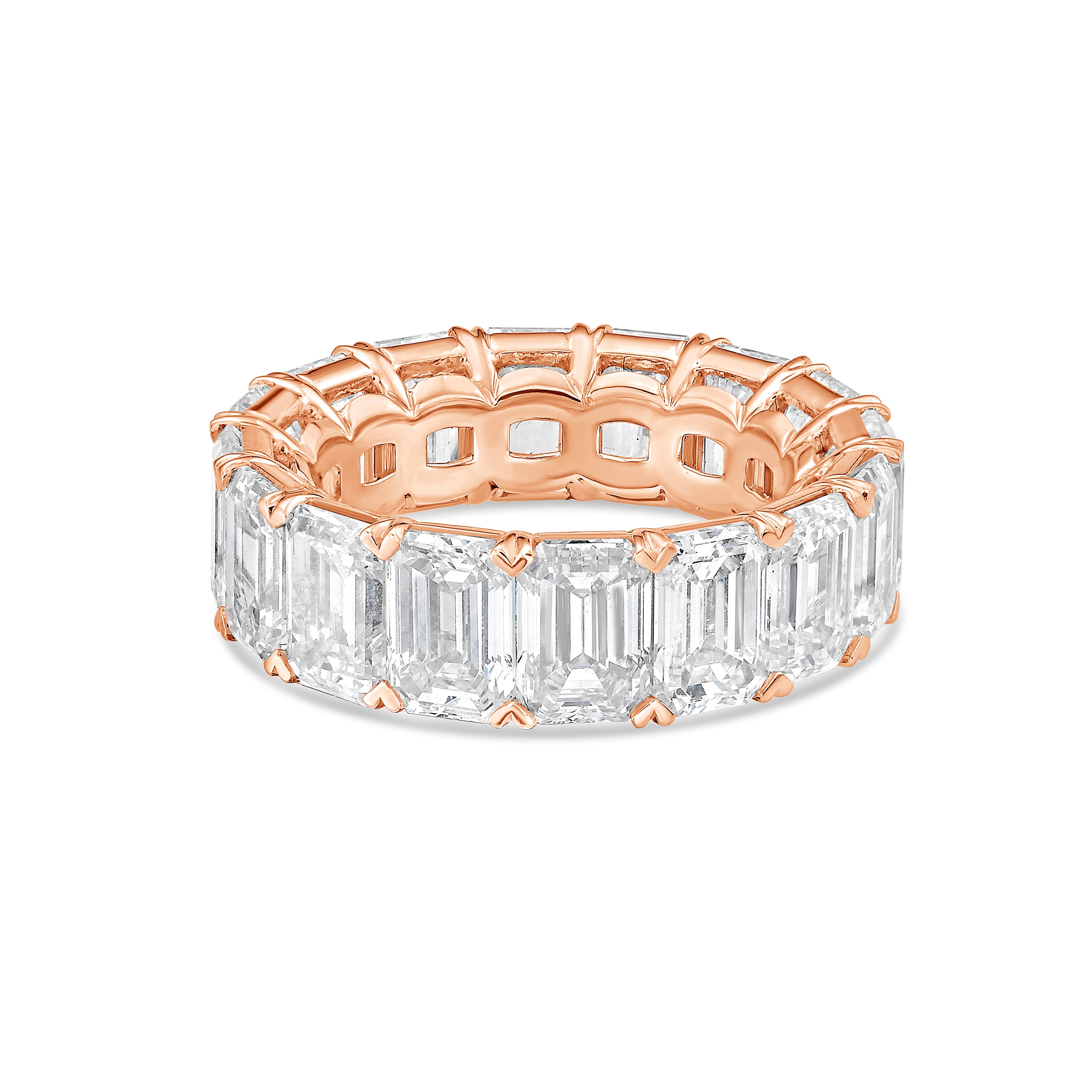 Lab Grown Emerald Cut Diamond Eternity Band