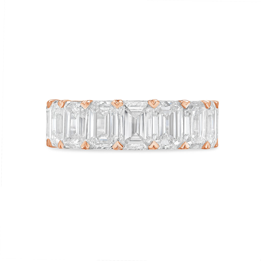 Lab Grown Emerald Cut Diamond Eternity Band