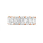 Lab Grown Emerald Cut Diamond Eternity Band
