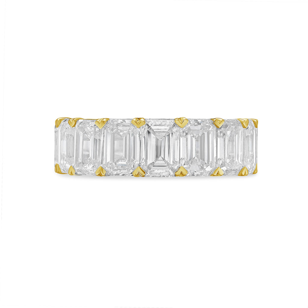 Lab Grown Emerald Cut Diamond Eternity Band