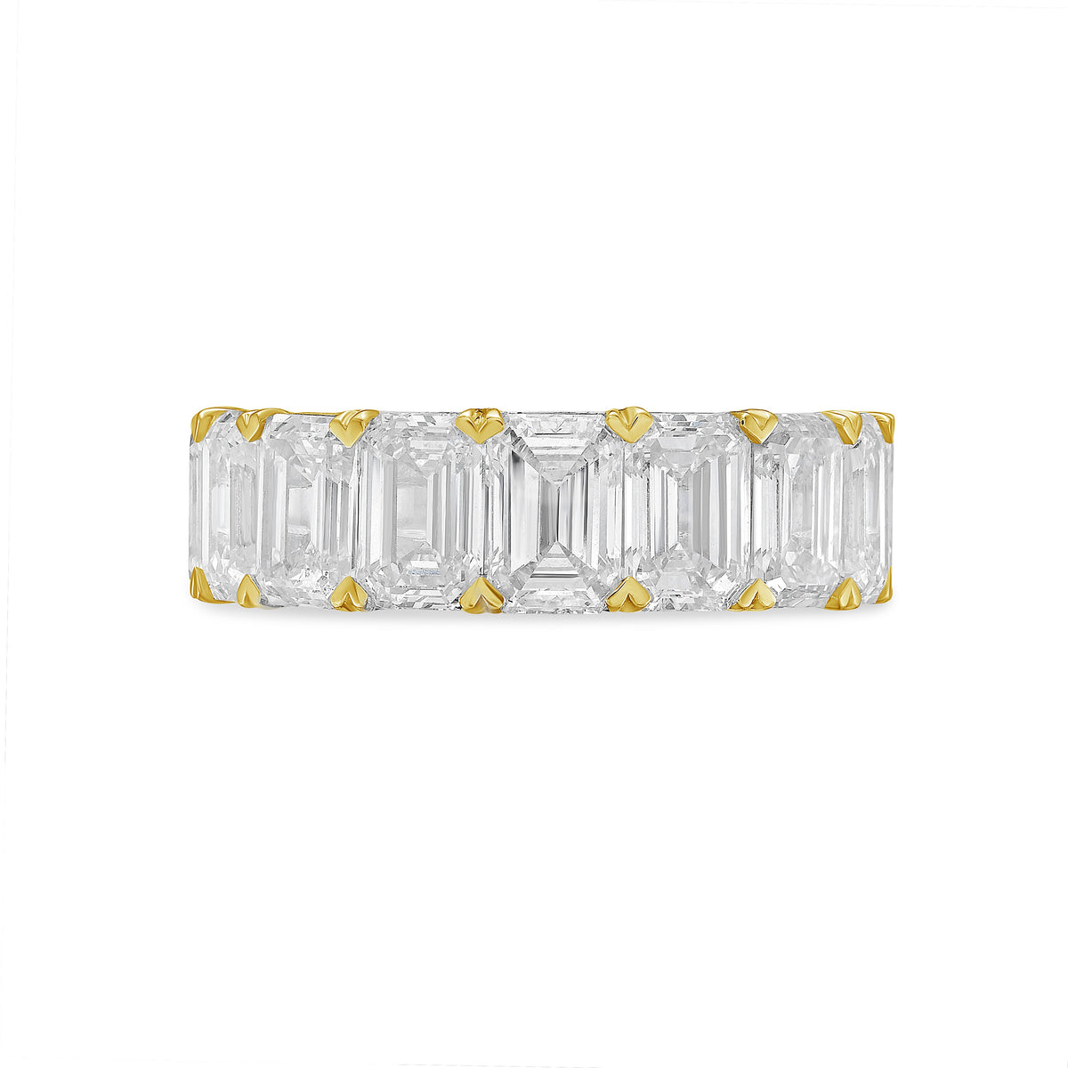 Lab Grown Emerald Cut Diamond Eternity Band