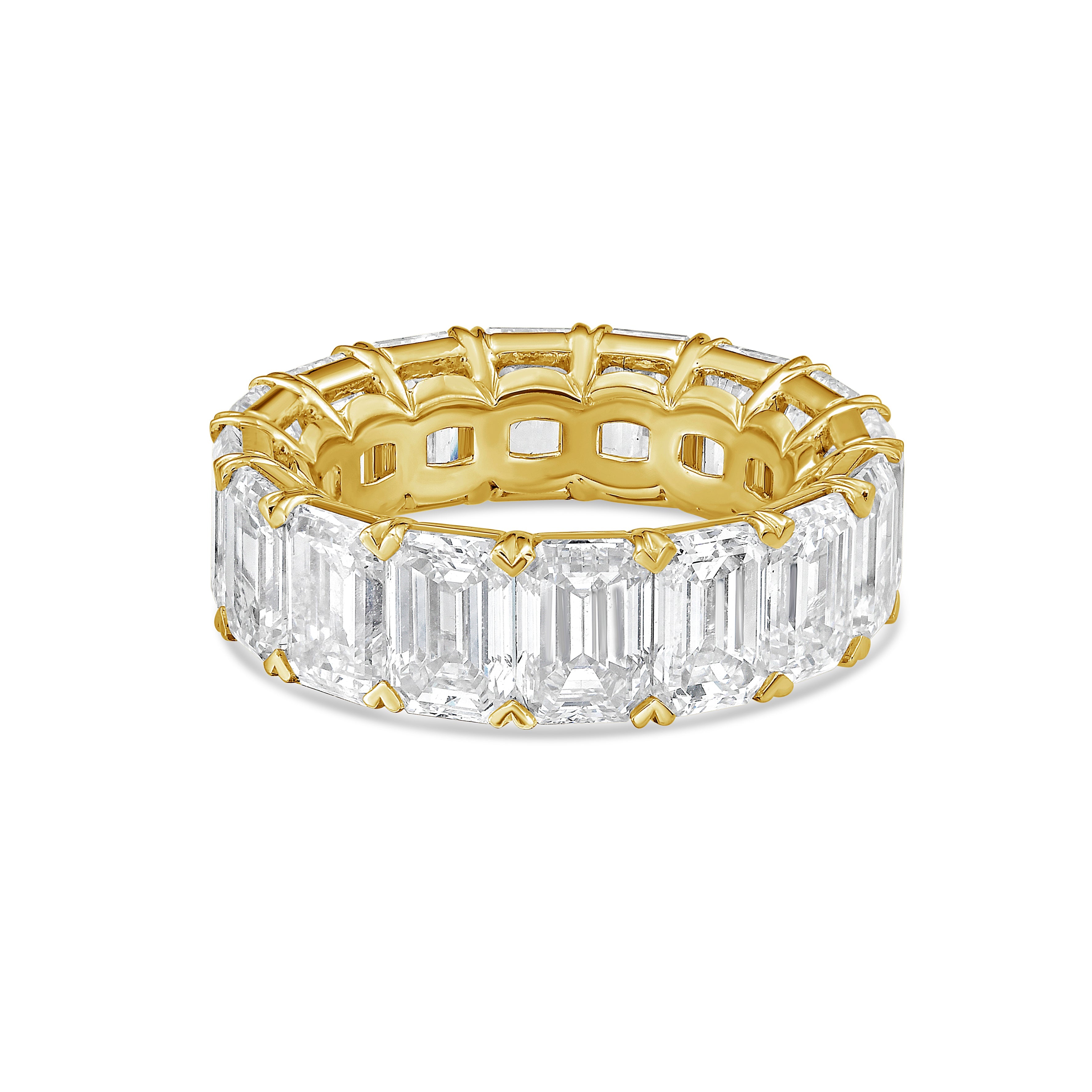 Lab Grown Emerald Cut Diamond Eternity Band