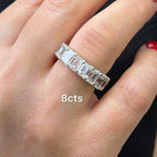Lab Grown Emerald Cut Diamond Eternity Band