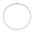 Lab Grown Emerald Cut East West Tennis Necklace