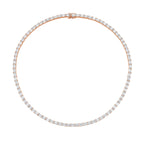 Lab Grown Emerald Cut East West Tennis Necklace