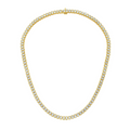 Lab Grown Emerald Bezel Tennis Necklace