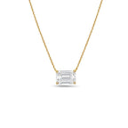 Lab Grown Diamond East-West Emerald Diamond Pendant
