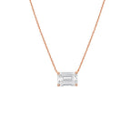 Lab Grown Diamond East-West Emerald Diamond Pendant