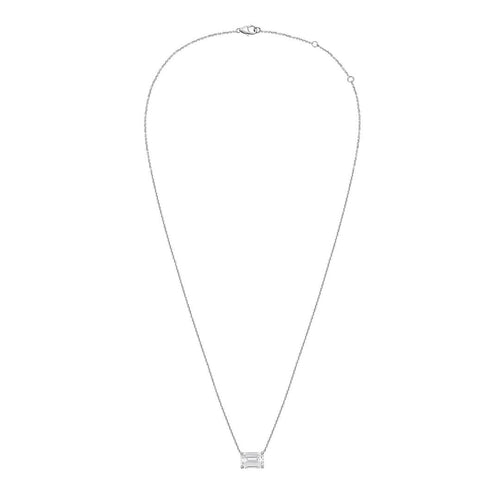 Lab Grown Diamond East-West Emerald Diamond Pendant