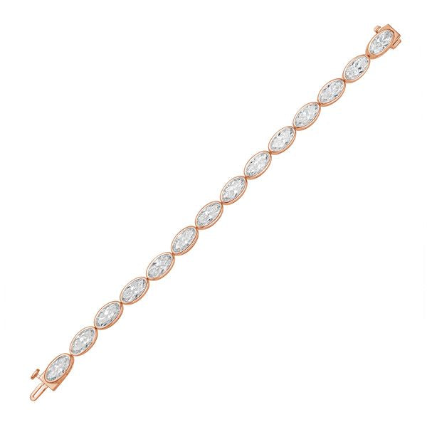 Lab-Grown Oval Diamond Bezel Bracelet