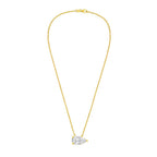 Lab Grown Pear Diamond East West Pendant