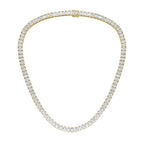 Lab Grown Emerald Cut Diamond Tennis Necklace