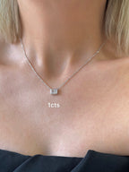 Lab-Grown Radiant Cut Diamond Bezel Pendant