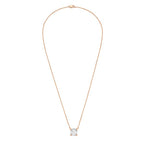 Lab-Grown Diamond East West Asscher Pendant, 18K Gold