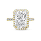 Radiant Cut Diamond Halo Engagement Ring
