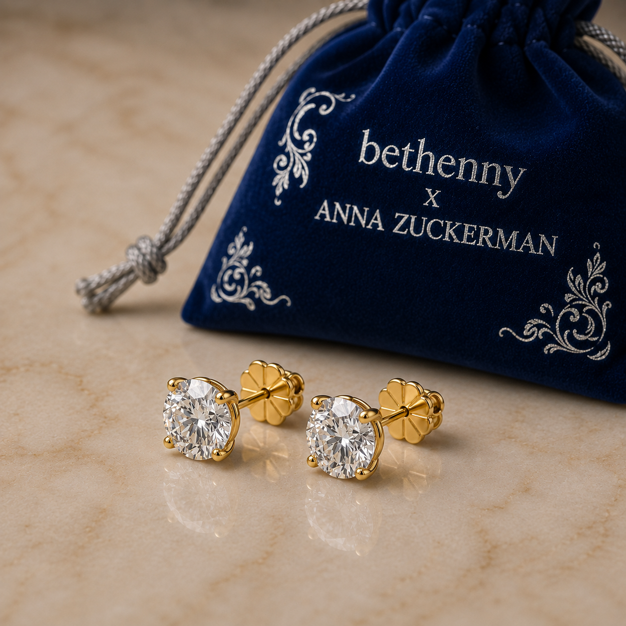 Bethenny Frankel x Anna Zuckerman Just Like Diamonds 4 Carat Studs