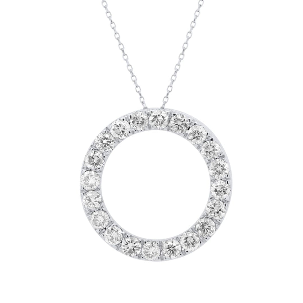Lab Grown Open Circle Diamond Pendant