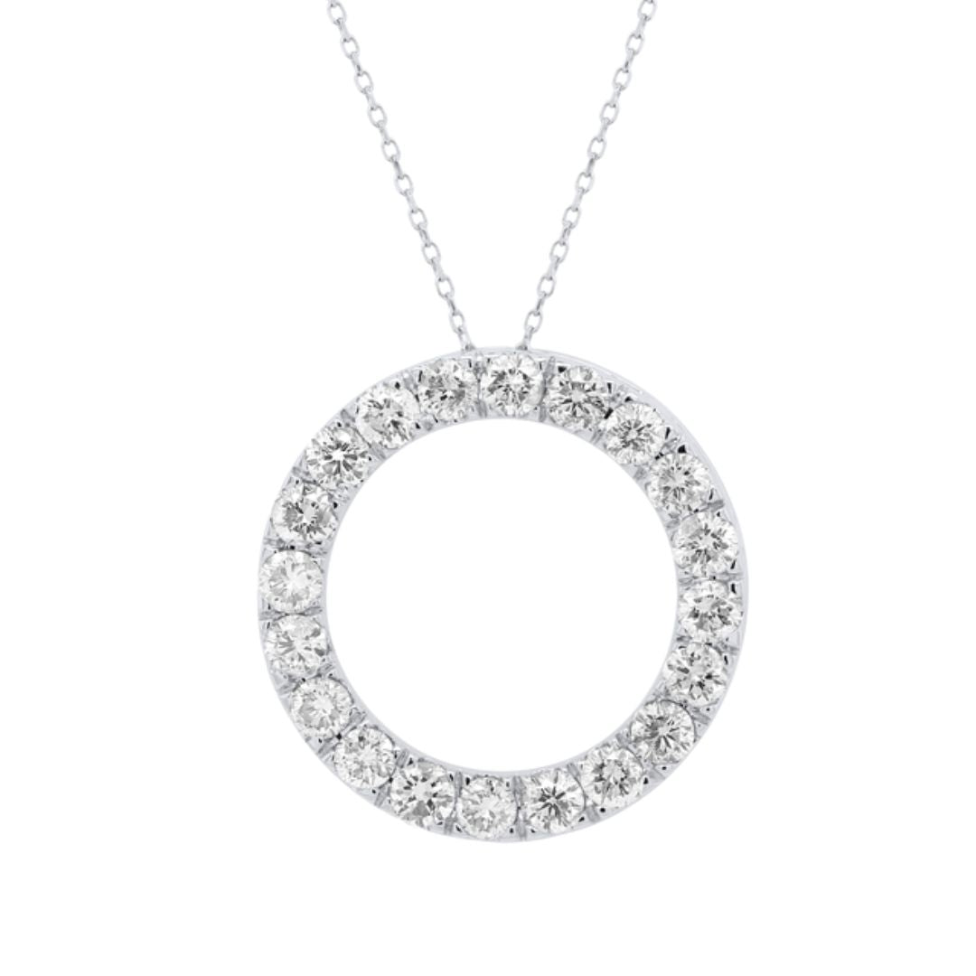 Lab Grown Open Circle Diamond Pendant