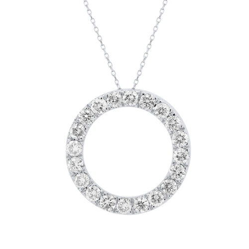 Lab Grown Open Circle Diamond Pendant