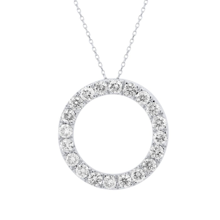 Lab Grown Open Circle Diamond Pendant