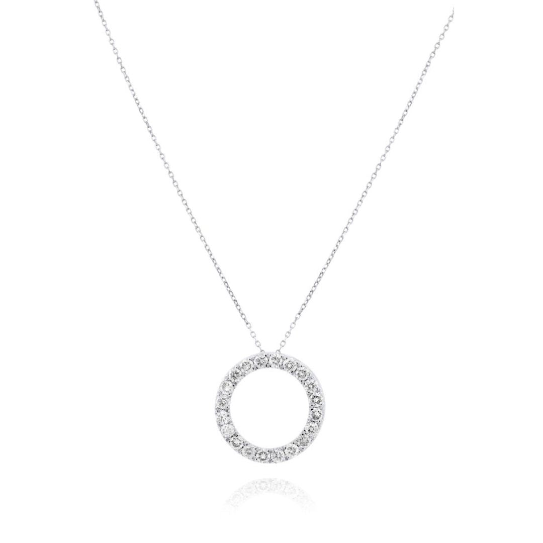 Lab Grown Open Circle Diamond Pendant