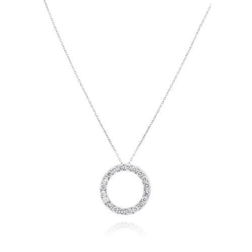 Lab Grown Open Circle Diamond Pendant