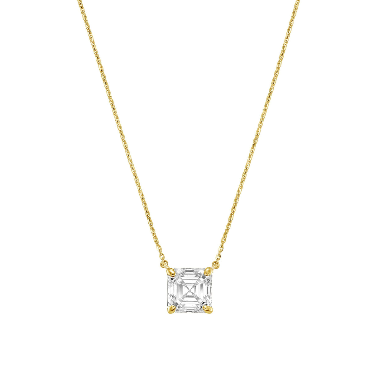Lab-Grown Diamond East West Asscher Pendant