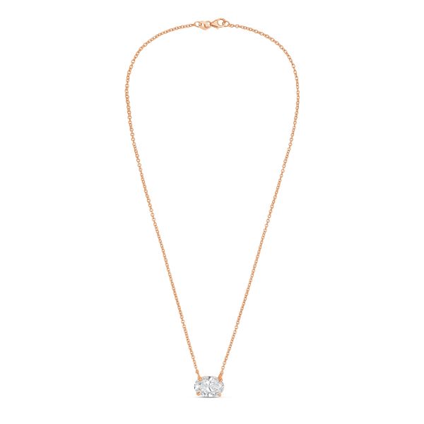 Lab Grown Diamond Oval East West Pendant