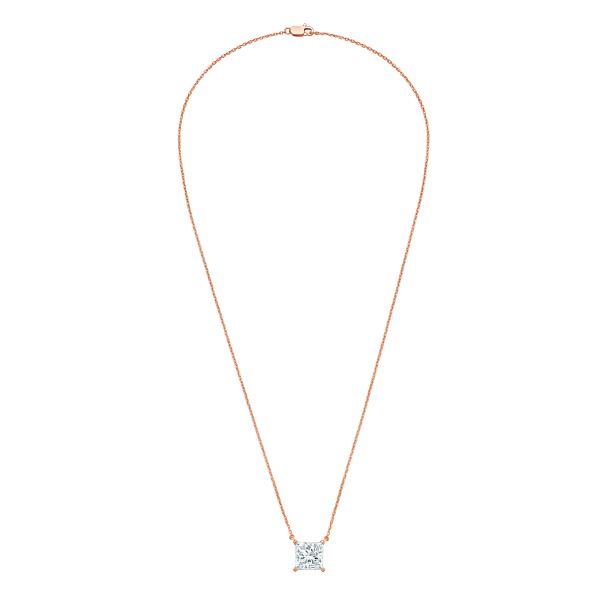 Lab Grown East West Princess Diamond Pendant