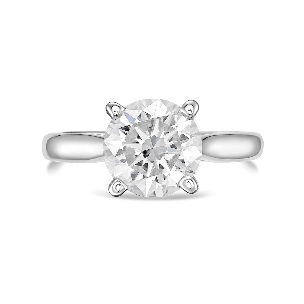 Lab-Grown Round Solitaire Engagement Ring