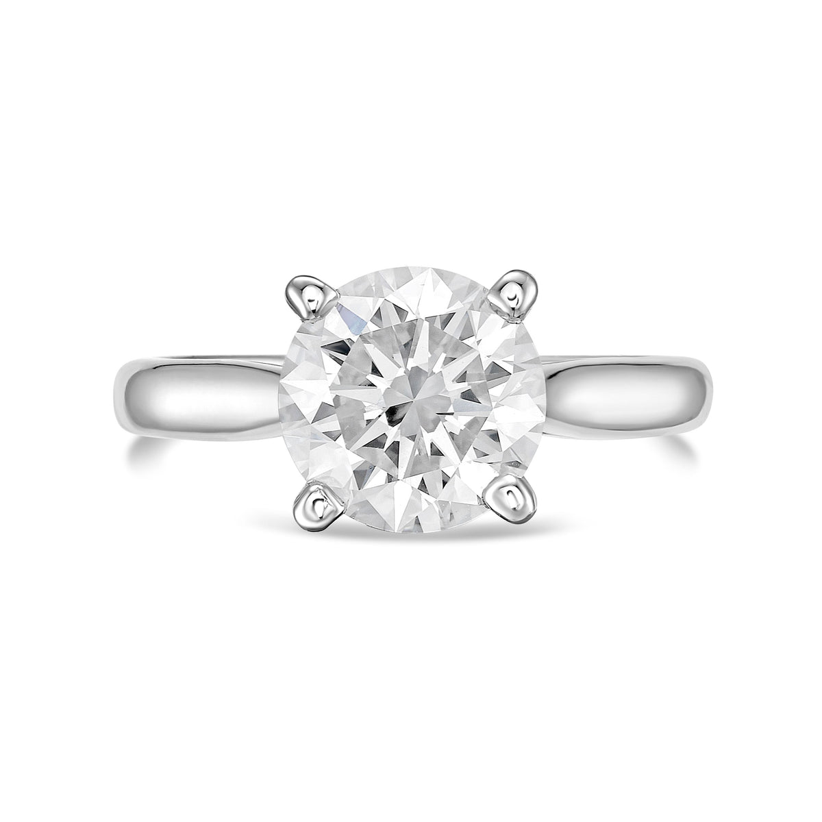 Lab-Grown Round Solitaire Engagement Ring