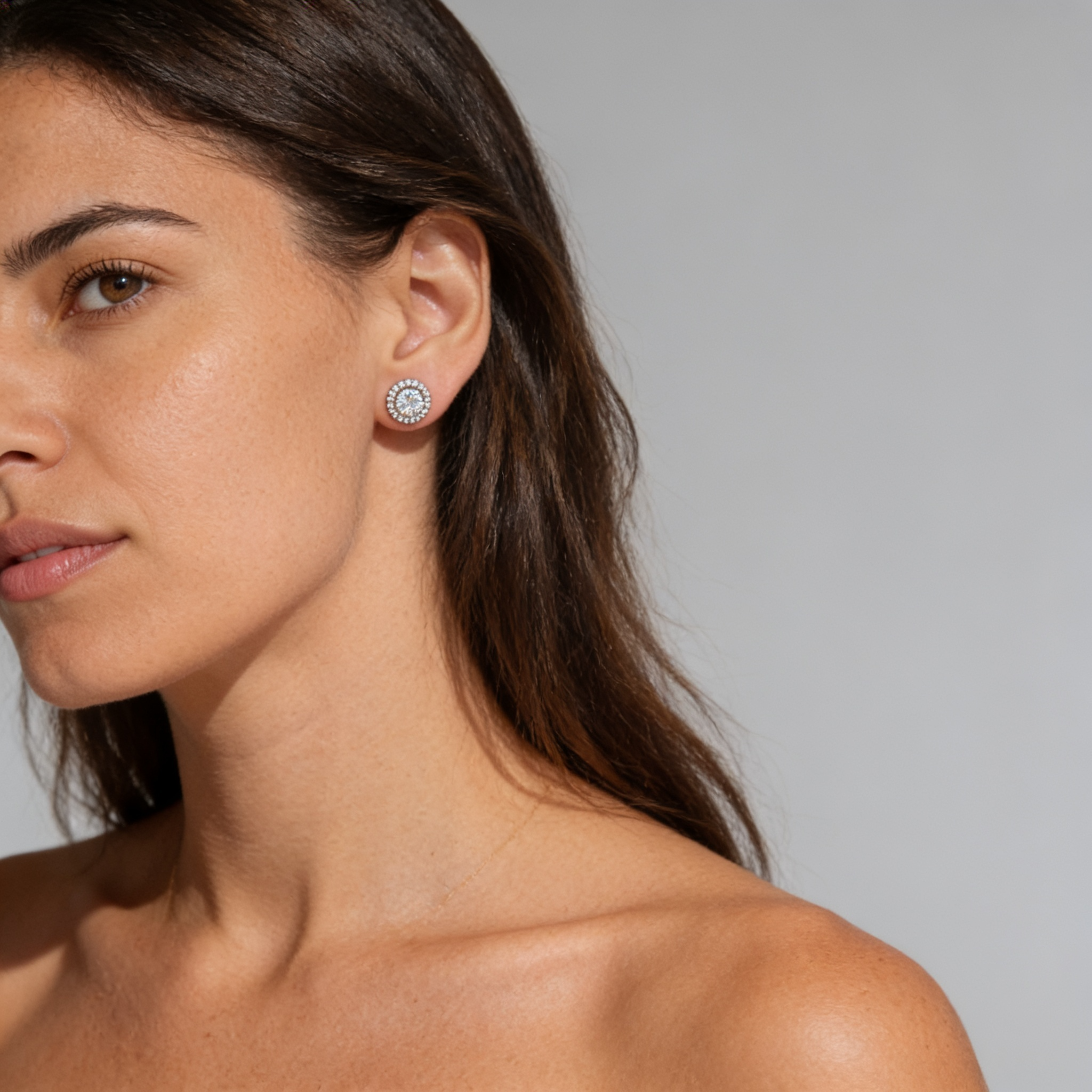 5 Carat Halo Studs by AZ Essentials