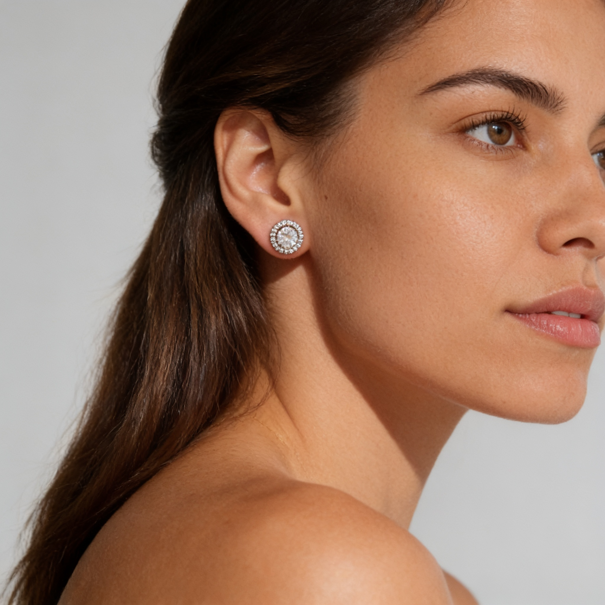5 Carat Halo Studs by AZ Essentials