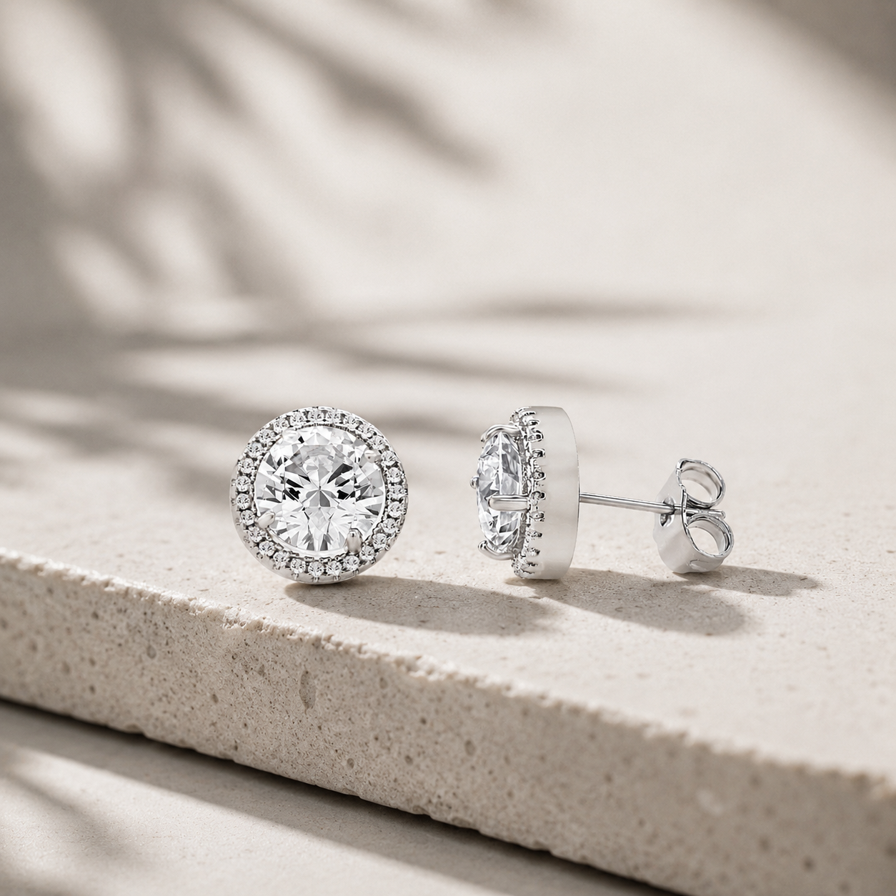 3 Carat Halo Studs by AZ Essentials