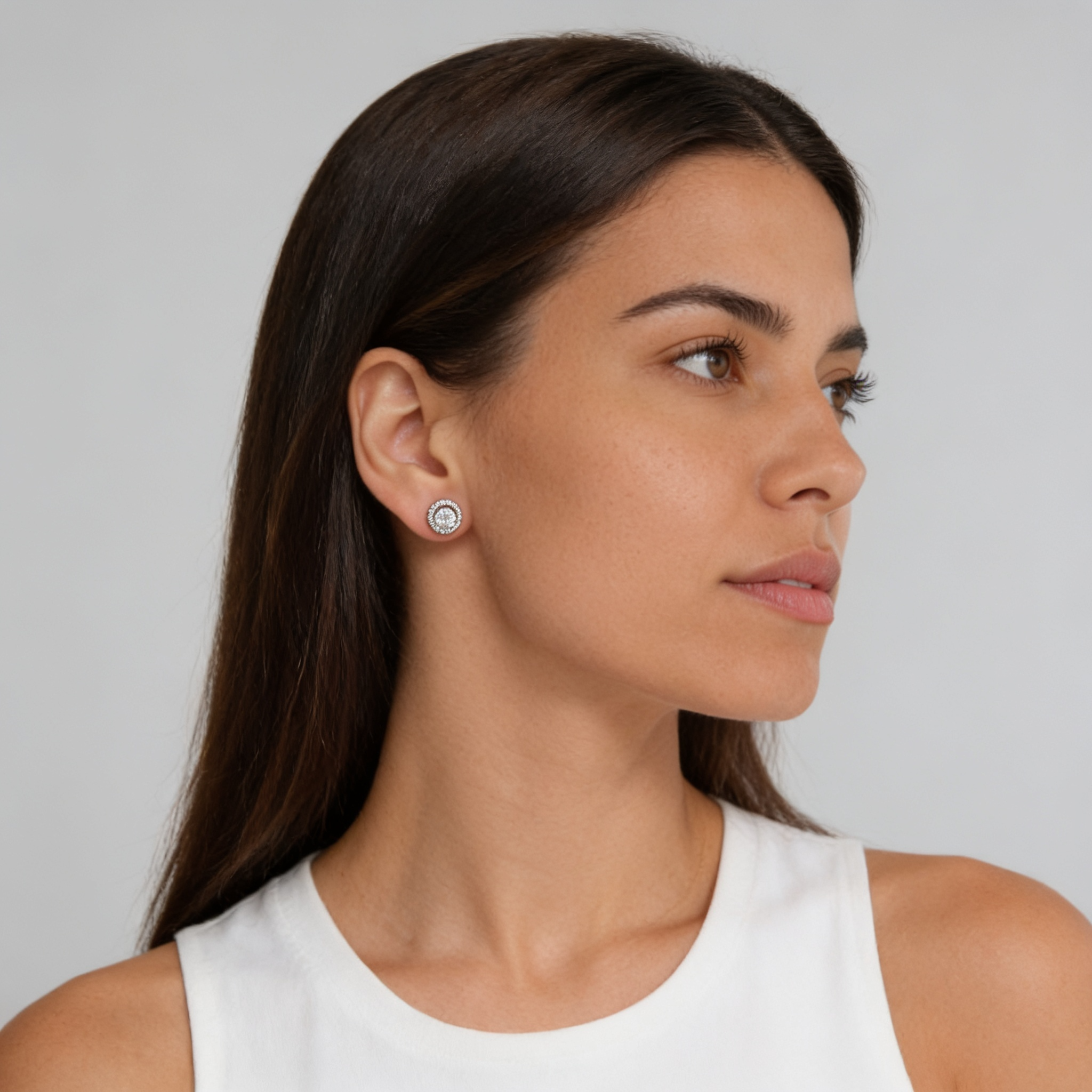 3 Carat Halo Studs by AZ Essentials