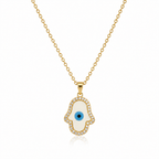 Hamsa Evil Eye Necklace by AZ Essentials