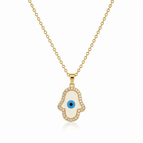Hamsa Evil Eye Necklace by AZ Essentials