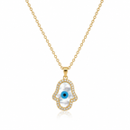 Hamsa Evil Eye Necklace by AZ Essentials
