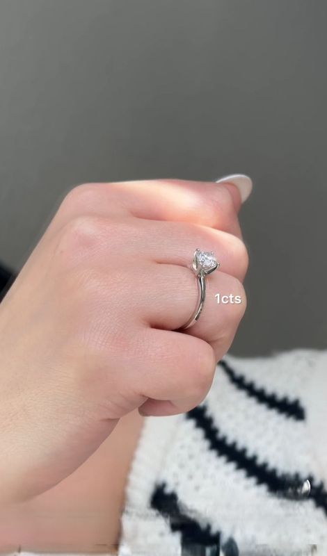 Lab-Grown Round Solitaire Engagement Ring