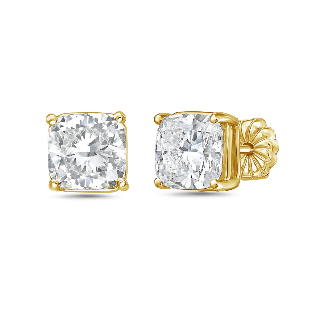 Lab Grown Square Cushion Studs