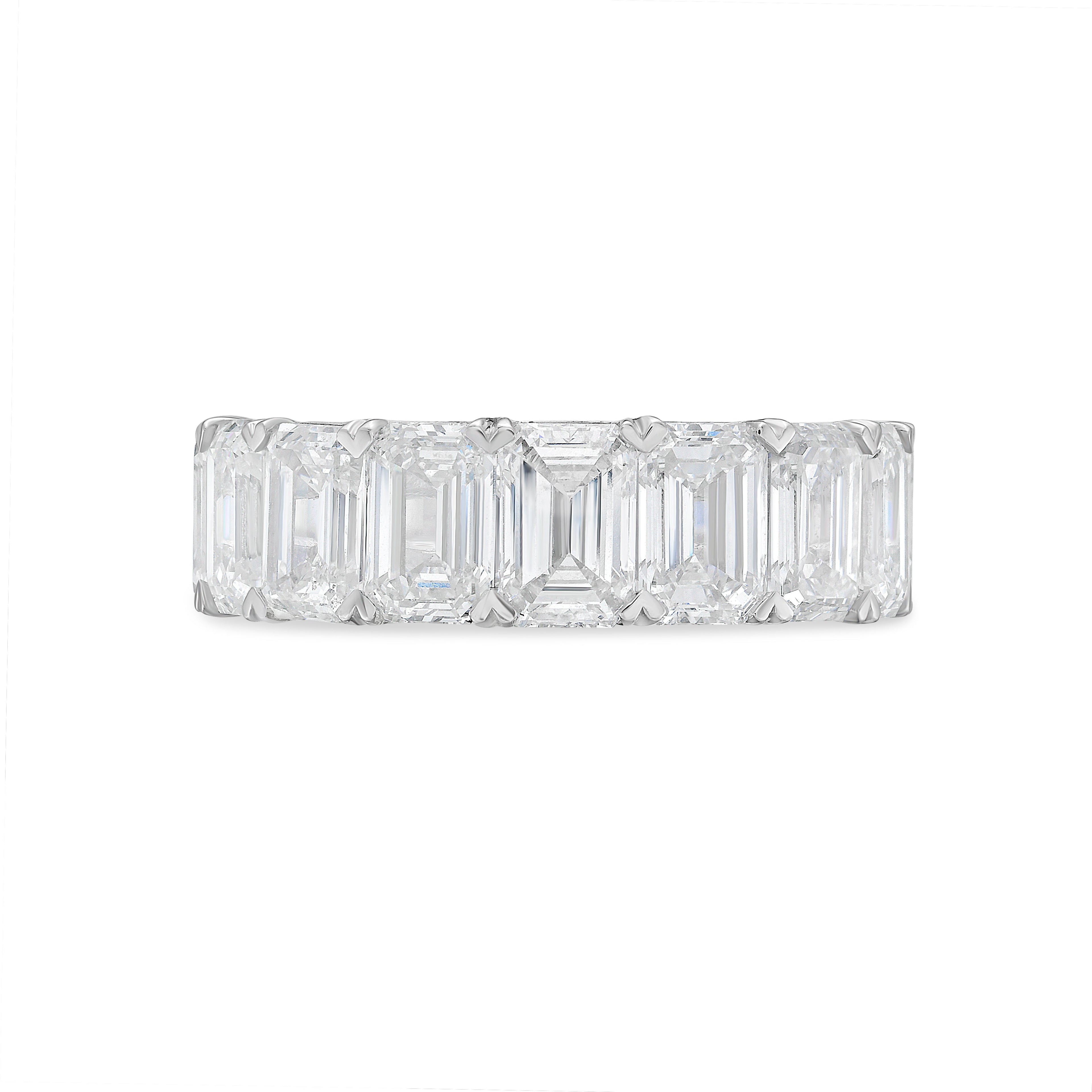 Lab Grown Emerald Cut Diamond Eternity Band