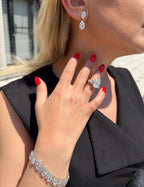 Lab-Grown Pear Diamond Drop Earrings