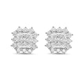 Lab-Grown Radiant Diamond Halo Earrings