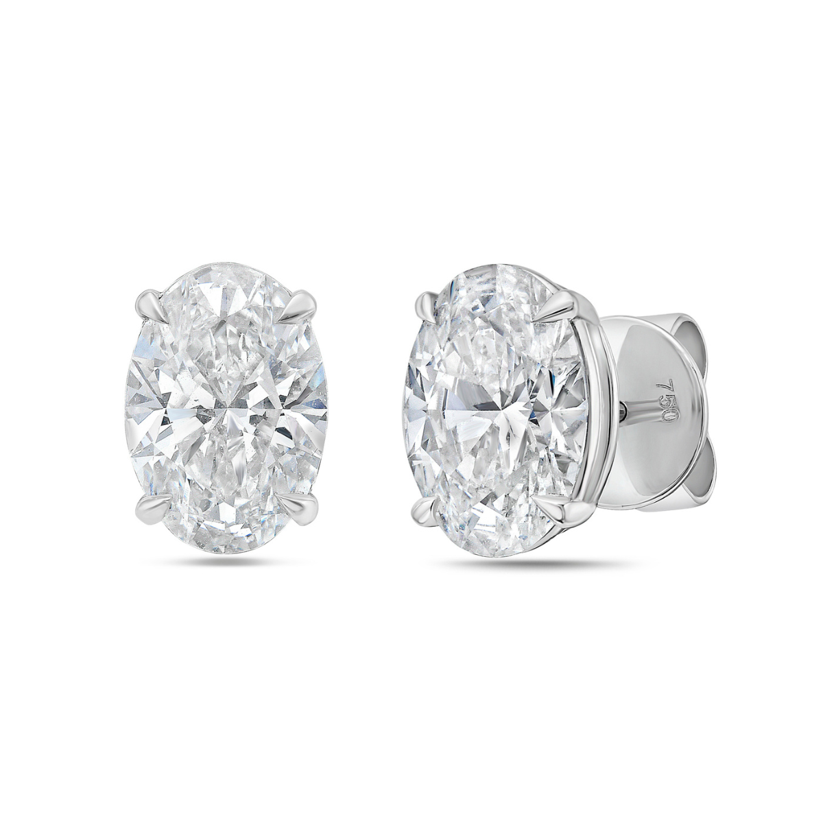 Lab Grown Oval Diamond Studs